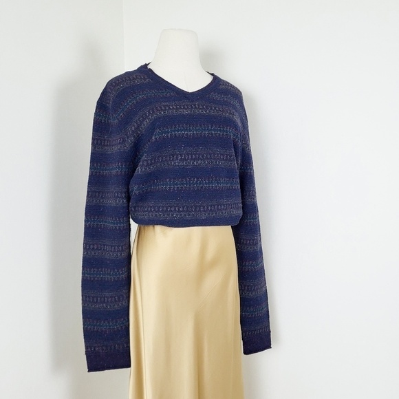 Vintage Italian Navy Grandpa Sweater - Picture 6 of 8